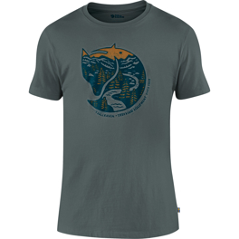 Fjällräven Arctic Fox T-shirt M Men’s T-shirts & tank tops Grey, Blue Main Front 17877
